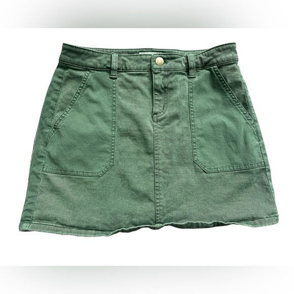 Vineyard Vines 4 Pocket Two Tone Green Denim Mini Skirt, Size: 0 - Picture 1 of 6